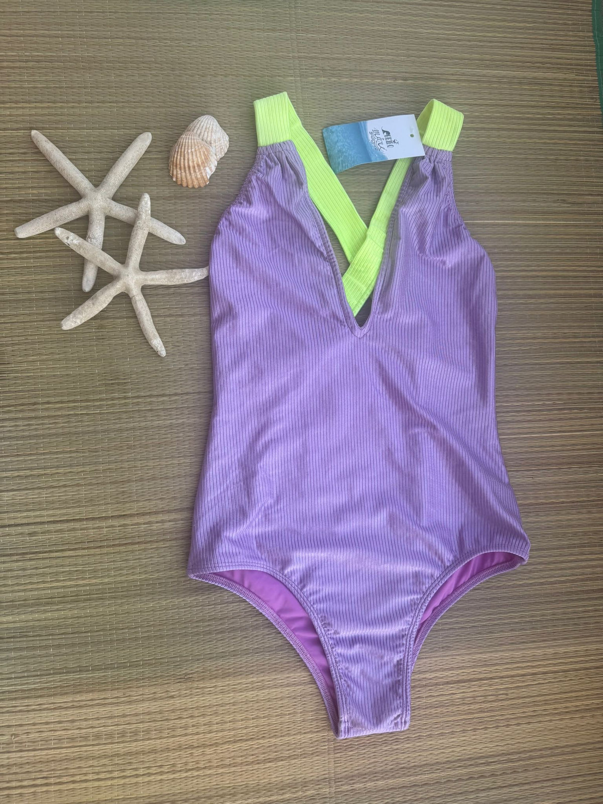 MAIÔ BODY XANGRI LÁ - ROXO & VERDE