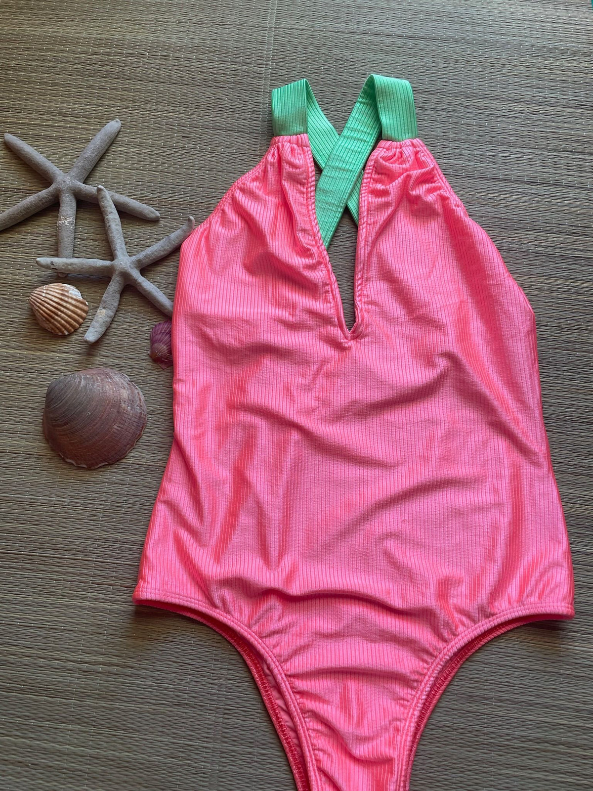 MAIÔ BODY XANGRI LÁ - ROSA & VERDE