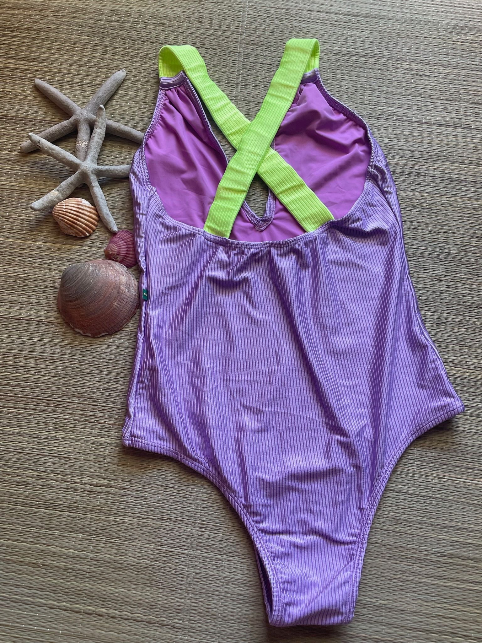 MAIÔ BODY XANGRI LÁ - ROXO & VERDE