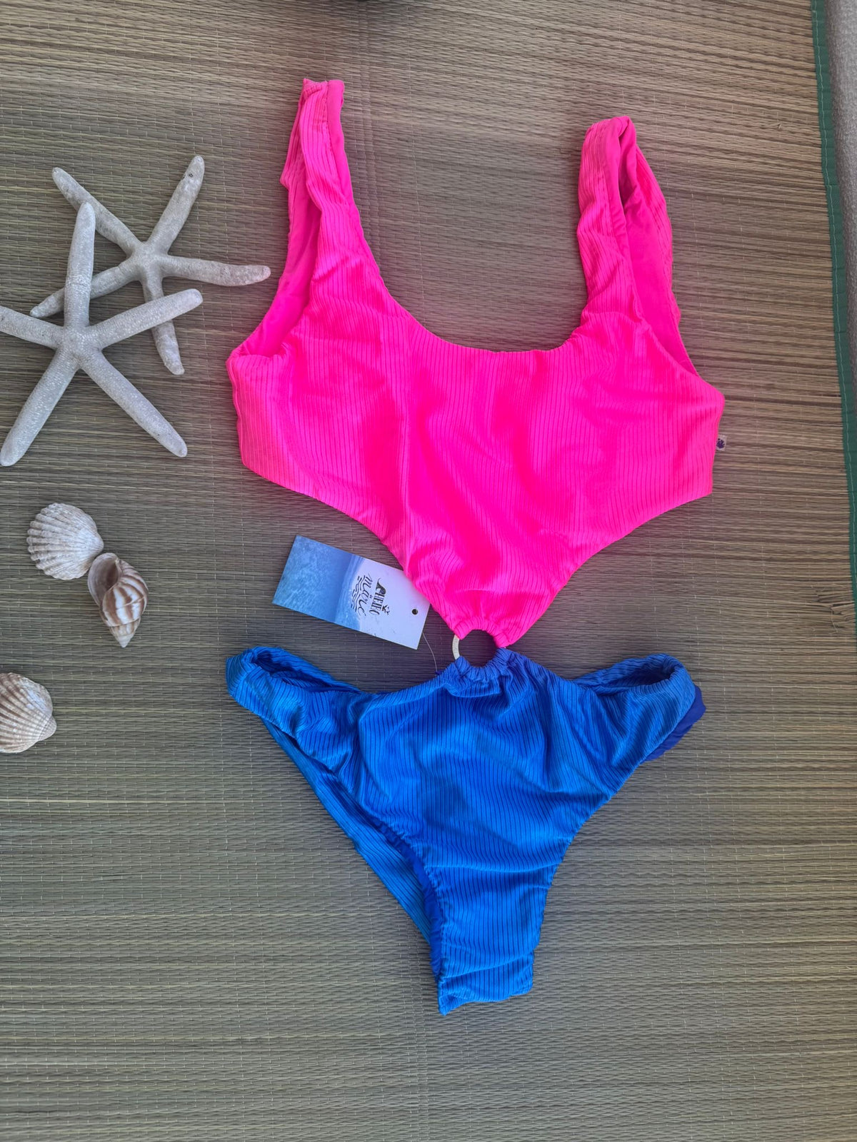 MAIÔ BODY - CAVADO AZUL & ROSA