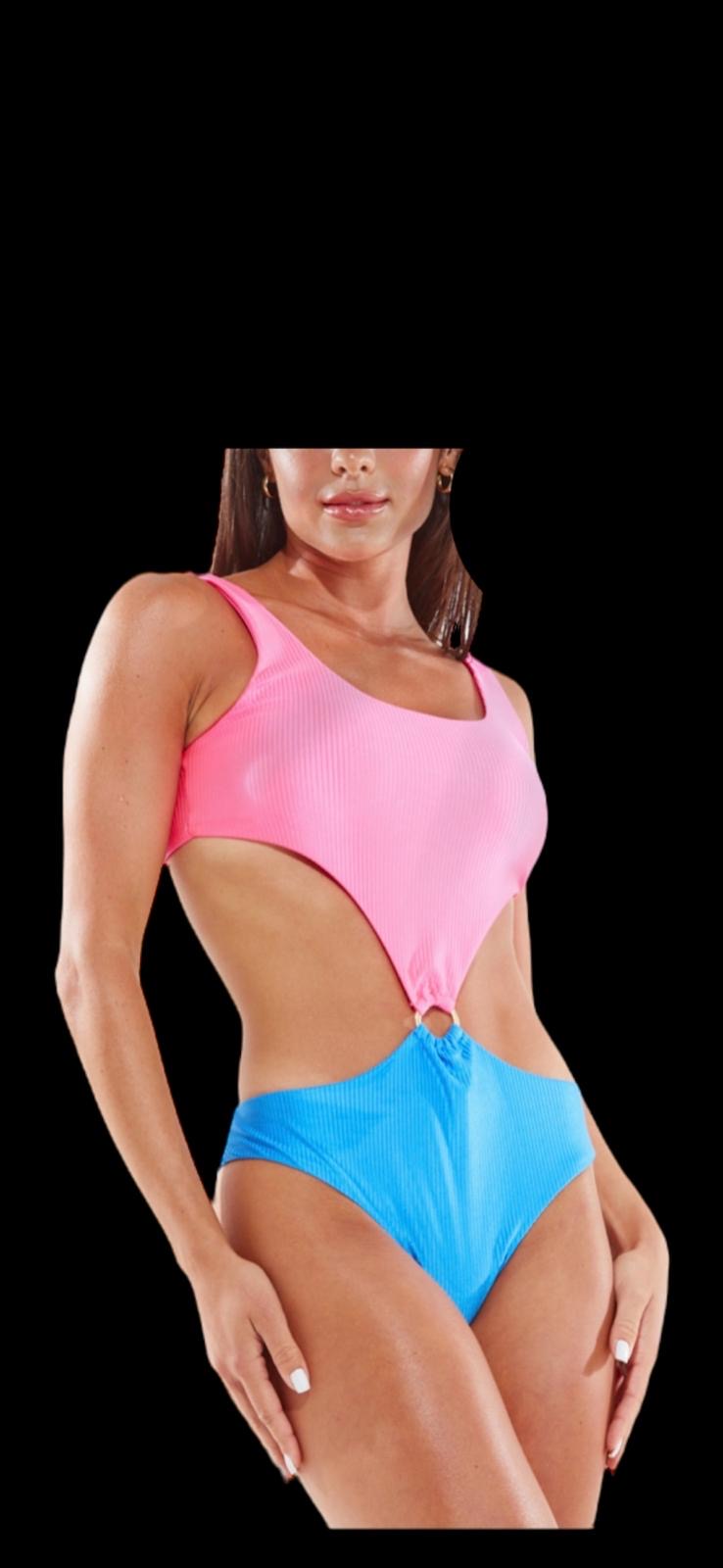 MAIÔ BODY - CAVADO AZUL & ROSA